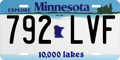 MN license plate 792LVF