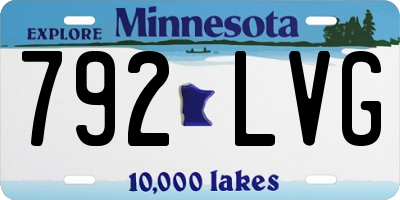 MN license plate 792LVG