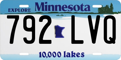 MN license plate 792LVQ
