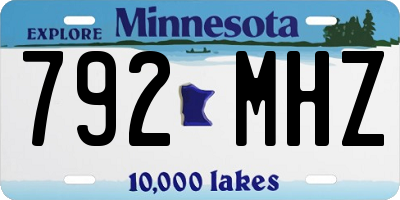 MN license plate 792MHZ