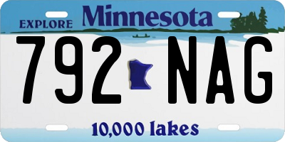 MN license plate 792NAG