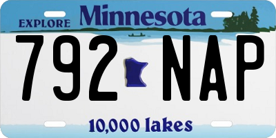 MN license plate 792NAP