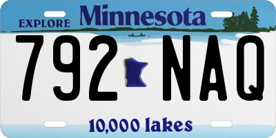 MN license plate 792NAQ