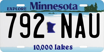 MN license plate 792NAU