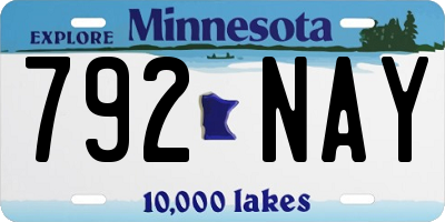 MN license plate 792NAY