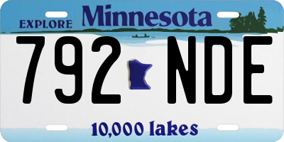 MN license plate 792NDE
