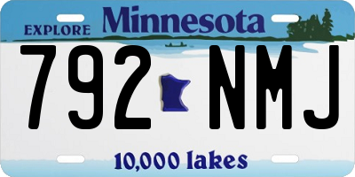MN license plate 792NMJ