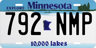 MN license plate 792NMP