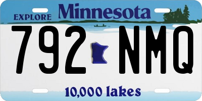 MN license plate 792NMQ