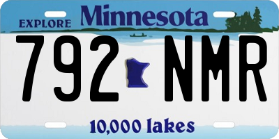 MN license plate 792NMR