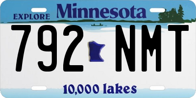 MN license plate 792NMT
