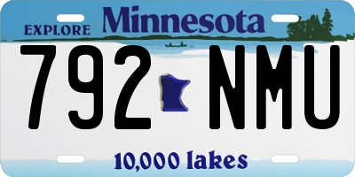 MN license plate 792NMU