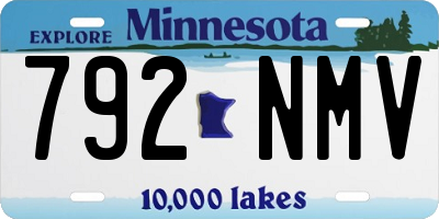 MN license plate 792NMV