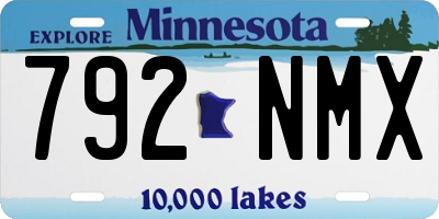 MN license plate 792NMX
