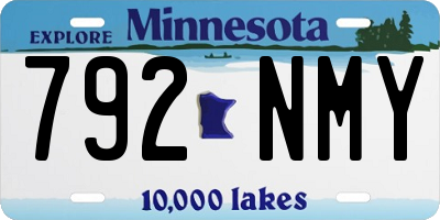 MN license plate 792NMY