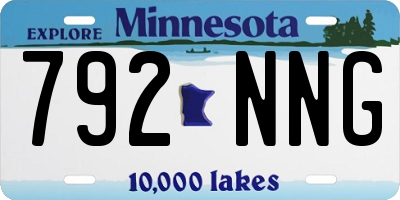 MN license plate 792NNG