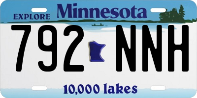 MN license plate 792NNH