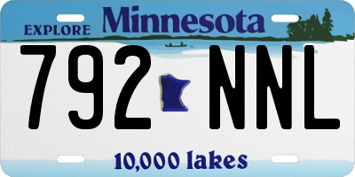 MN license plate 792NNL