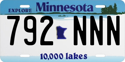 MN license plate 792NNN
