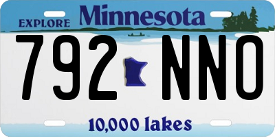 MN license plate 792NNO