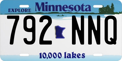MN license plate 792NNQ
