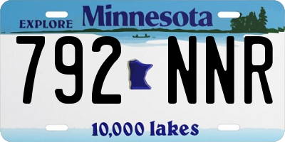 MN license plate 792NNR
