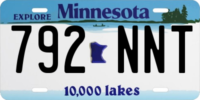 MN license plate 792NNT