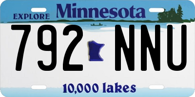 MN license plate 792NNU