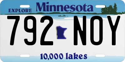 MN license plate 792NOY