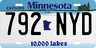MN license plate 792NYD