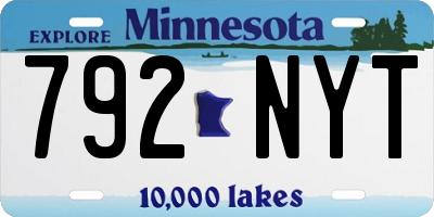MN license plate 792NYT