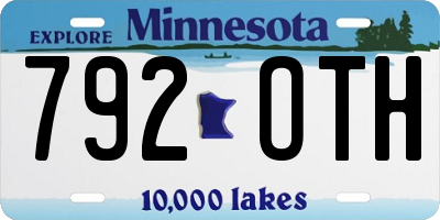 MN license plate 792OTH