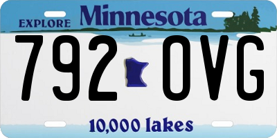 MN license plate 792OVG