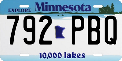 MN license plate 792PBQ