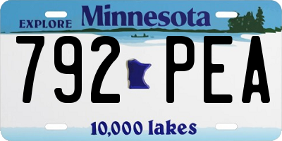 MN license plate 792PEA