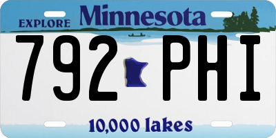 MN license plate 792PHI