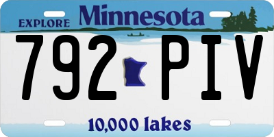 MN license plate 792PIV