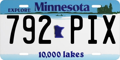MN license plate 792PIX
