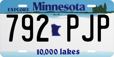 MN license plate 792PJP