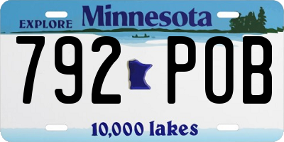 MN license plate 792POB