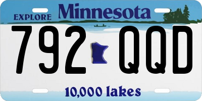 MN license plate 792QQD