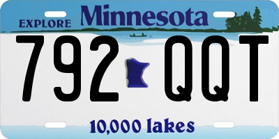 MN license plate 792QQT