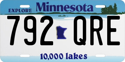 MN license plate 792QRE