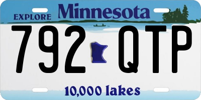 MN license plate 792QTP