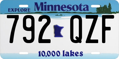 MN license plate 792QZF