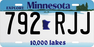 MN license plate 792RJJ
