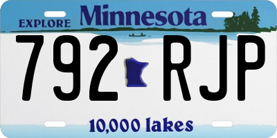 MN license plate 792RJP