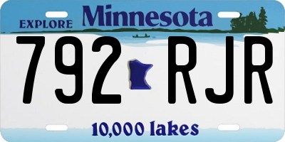 MN license plate 792RJR