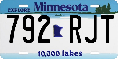 MN license plate 792RJT