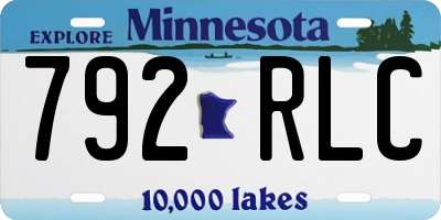 MN license plate 792RLC